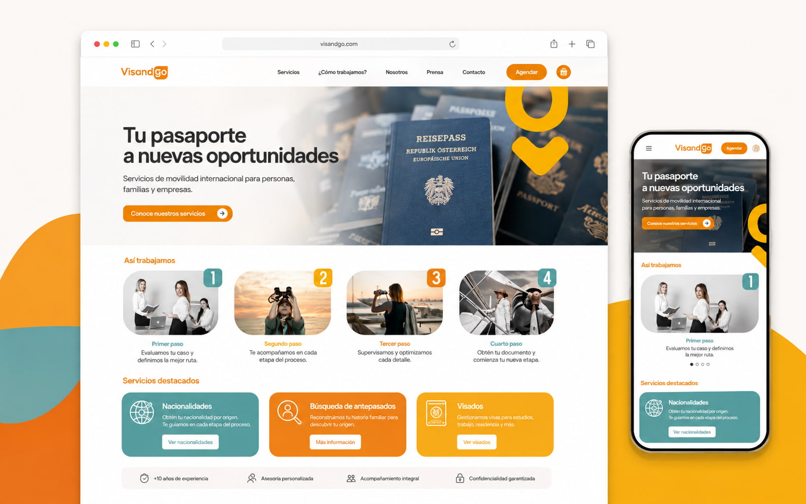 Plataforma digital desarrollada por Elevate Labs para VisandGo