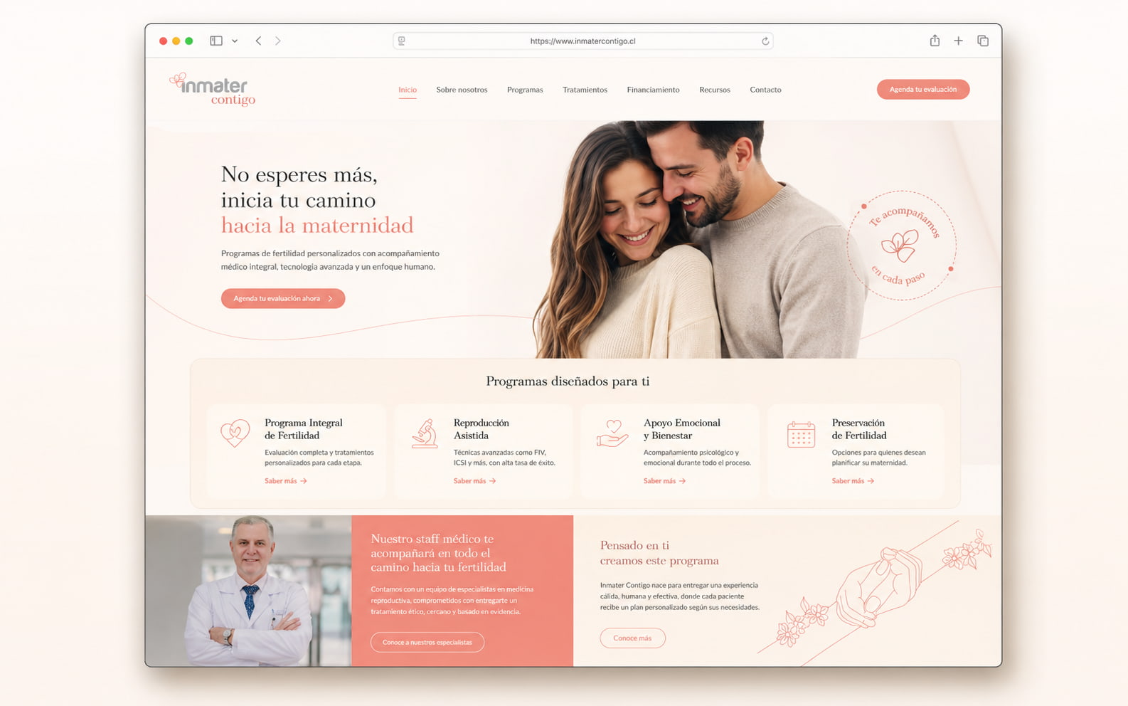 Sitio web desarrollado por Elevate Labs para Inmater